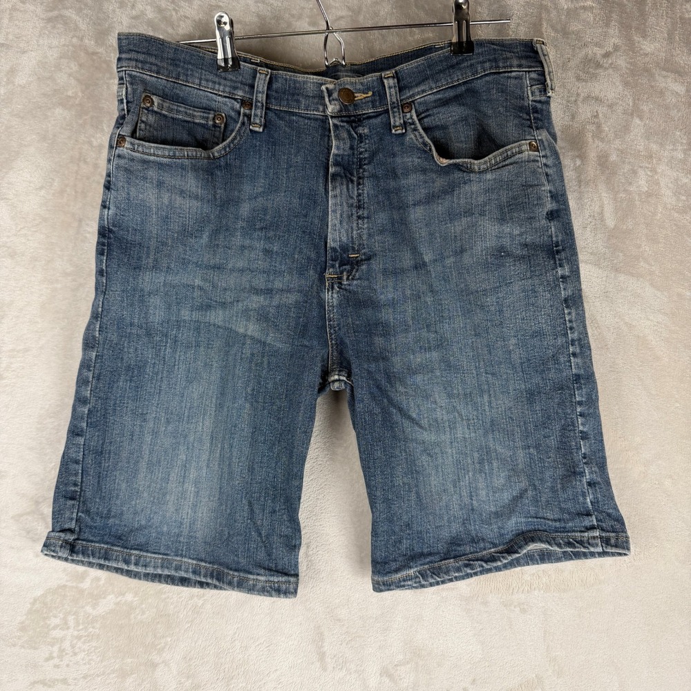 Wrangler Mens Relaxed Fit Denim Shorts Medium Wash Blue 606NWEP Size 34